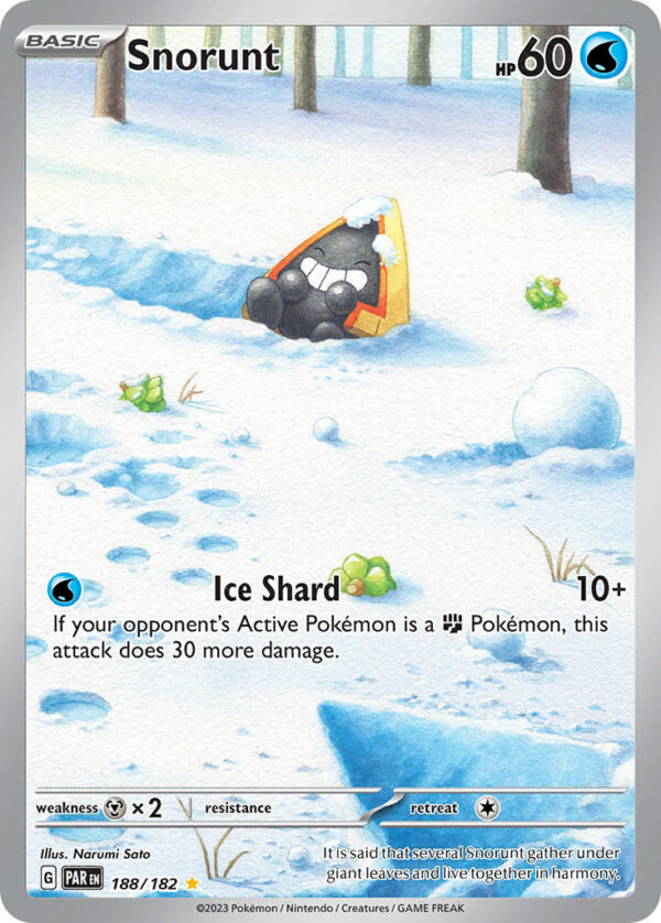 188/182 Snorunt (Paradox Rift - Scarlet & Violet) Illustration Rare - Pkmn - Basic - English