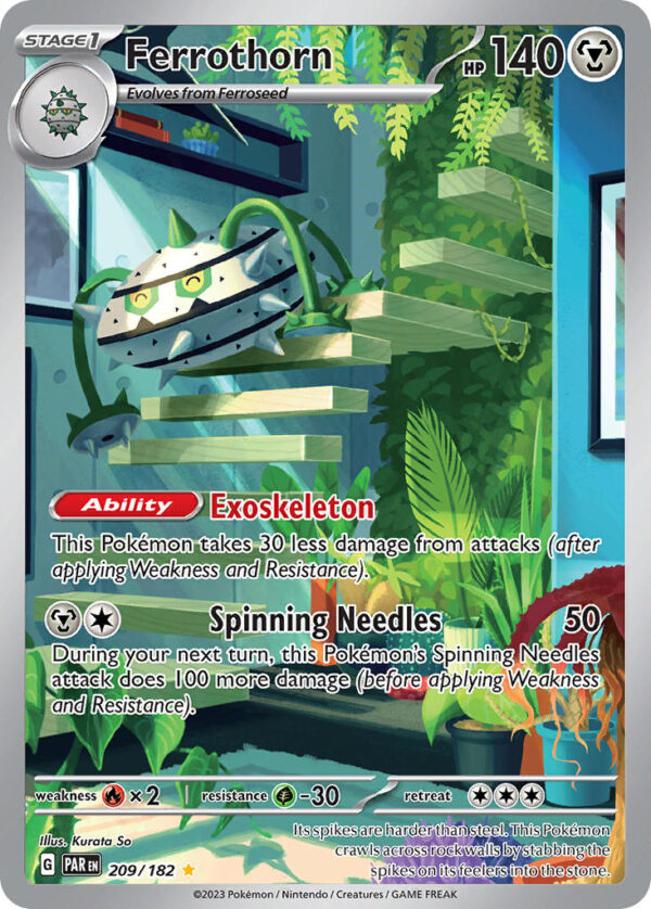 209/182 Ferrothorn (Paradox Rift - Scarlet & Violet) Illustration Rare - Pkmn - Stage 1 - Portugués