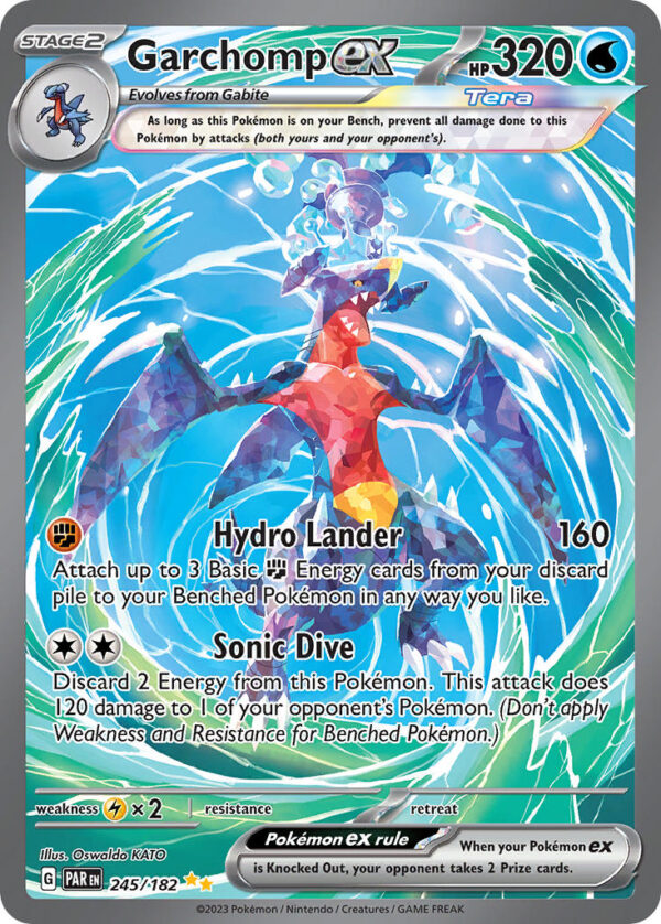 245/182 Garchomp ex (Paradox Rift - Scarlet & Violet) Special Illustrat… - Pkmn - Stage 2 - English