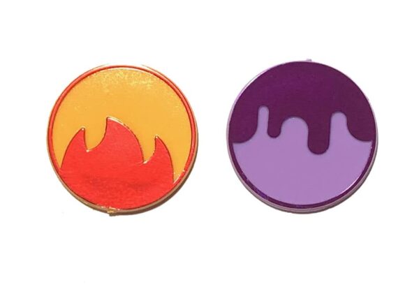 Fichas de efectos especiales (Fuego y Veneno) - Acrilico - Imagen 2