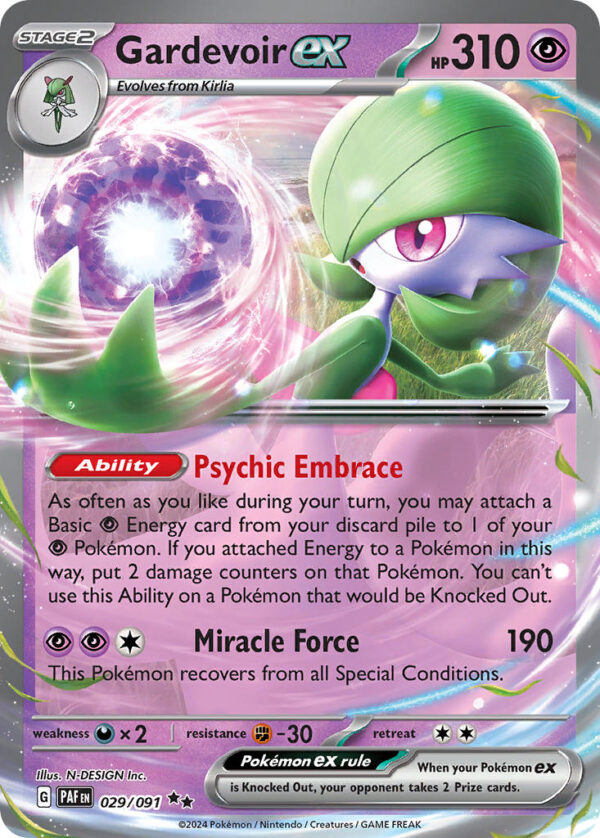 029/091 Gardevoir ex (Paldean Fates - Scarlet & Violet) Double Rare - Pkmn  - Stage 2 - English