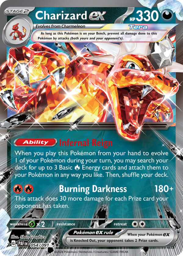 054/091 Charizard ex (Paldean Fates - Scarlet & Violet) Double Rare - Pkmn  - Stage 2 - English