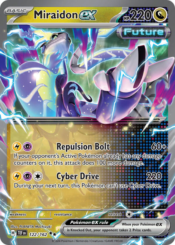 122/162 Miraidon ex (Temporal Forces - Scarlet & Violet) Double Rare - Pkmn  -  Basic - English