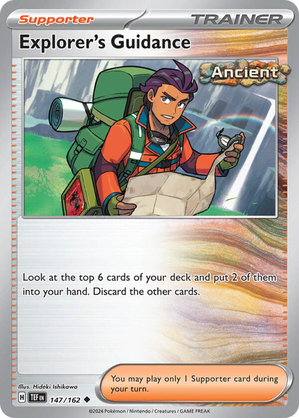 147/162 Explorer’s Guidance (Temporal Forces - Scarlet & Violet) Uncommon - Trainer  -  Supporter - English
