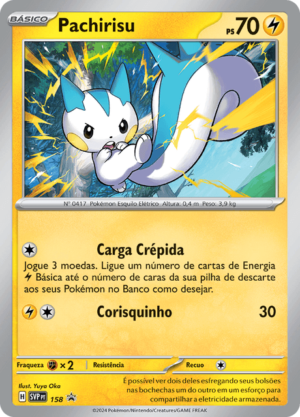 SVP158 Pachirisu (Scarlet & Violet Black Star Promos - Scarlet & Violet) Promo - Pkmn  - Basic - Portugués