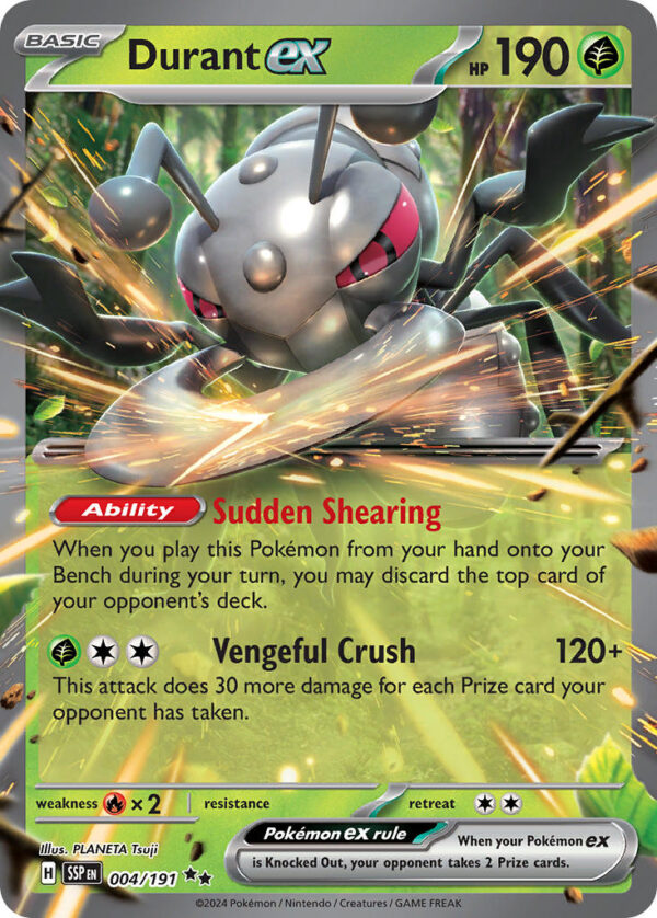 004/191 Durant ex (Surging Sparks - Scarlet & Violet) Double Rare - Pkmn  -  Basic - English